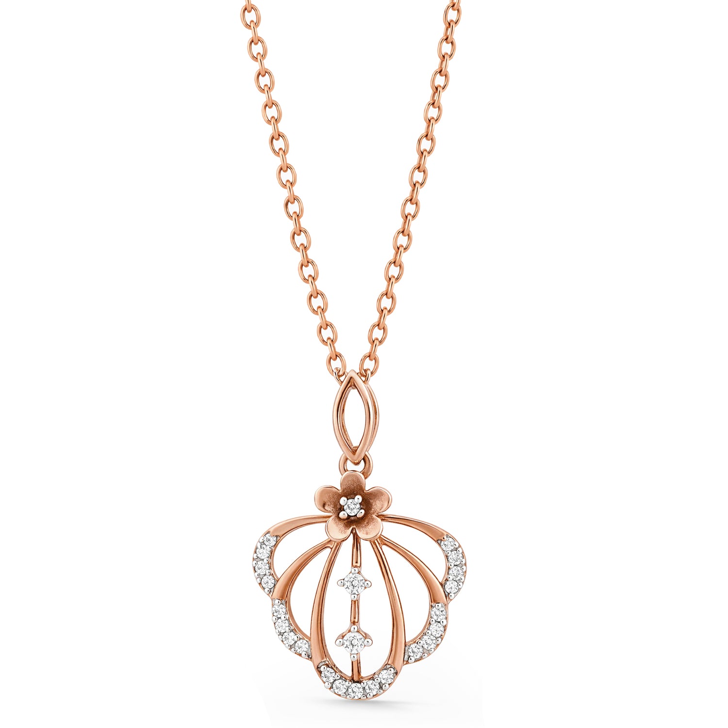 Elegant Scalloped Floral Shell Pendant for Sophisticated Everyday Grace