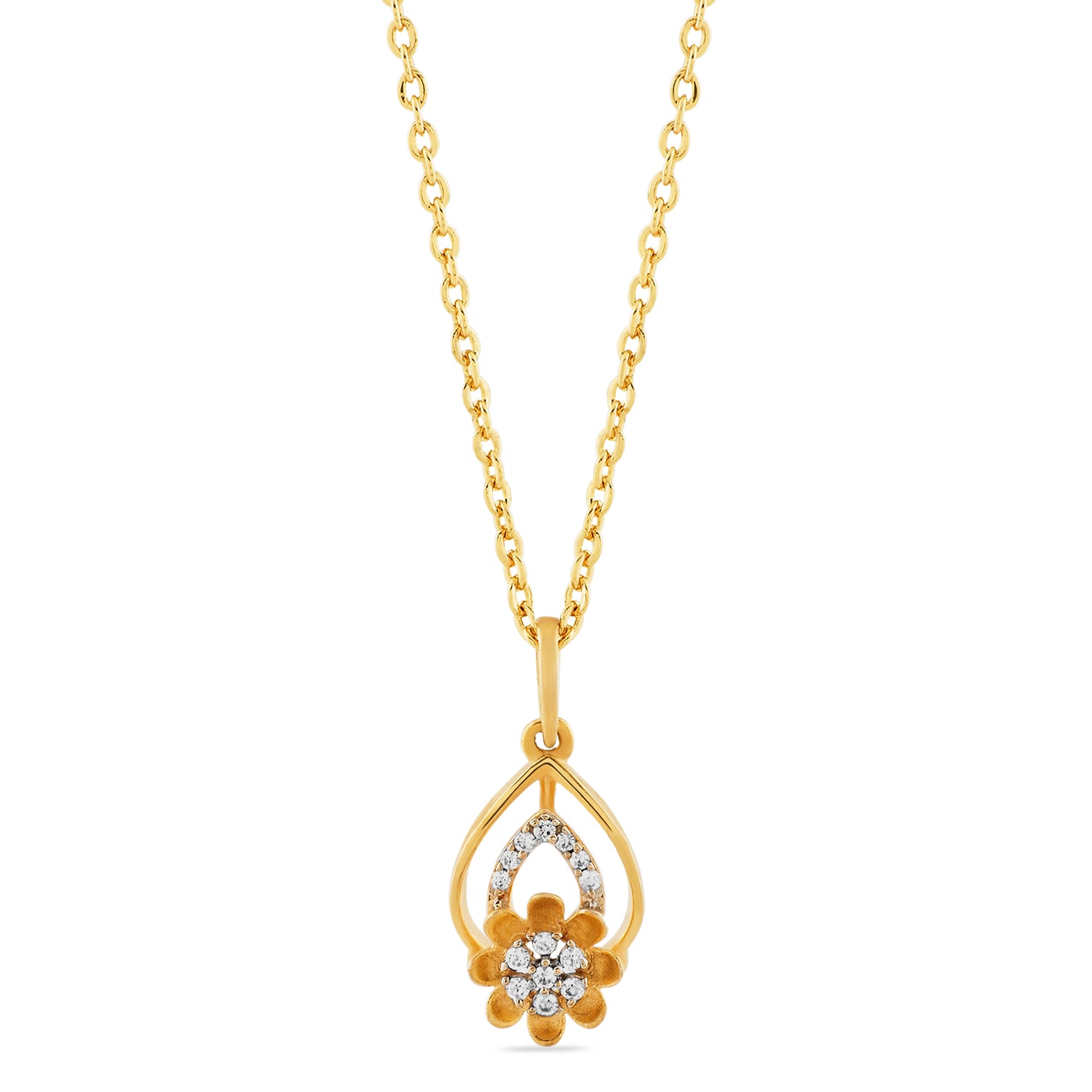 Elegant Floral Teardrop Pendant for Timeless Grace and Sophistication