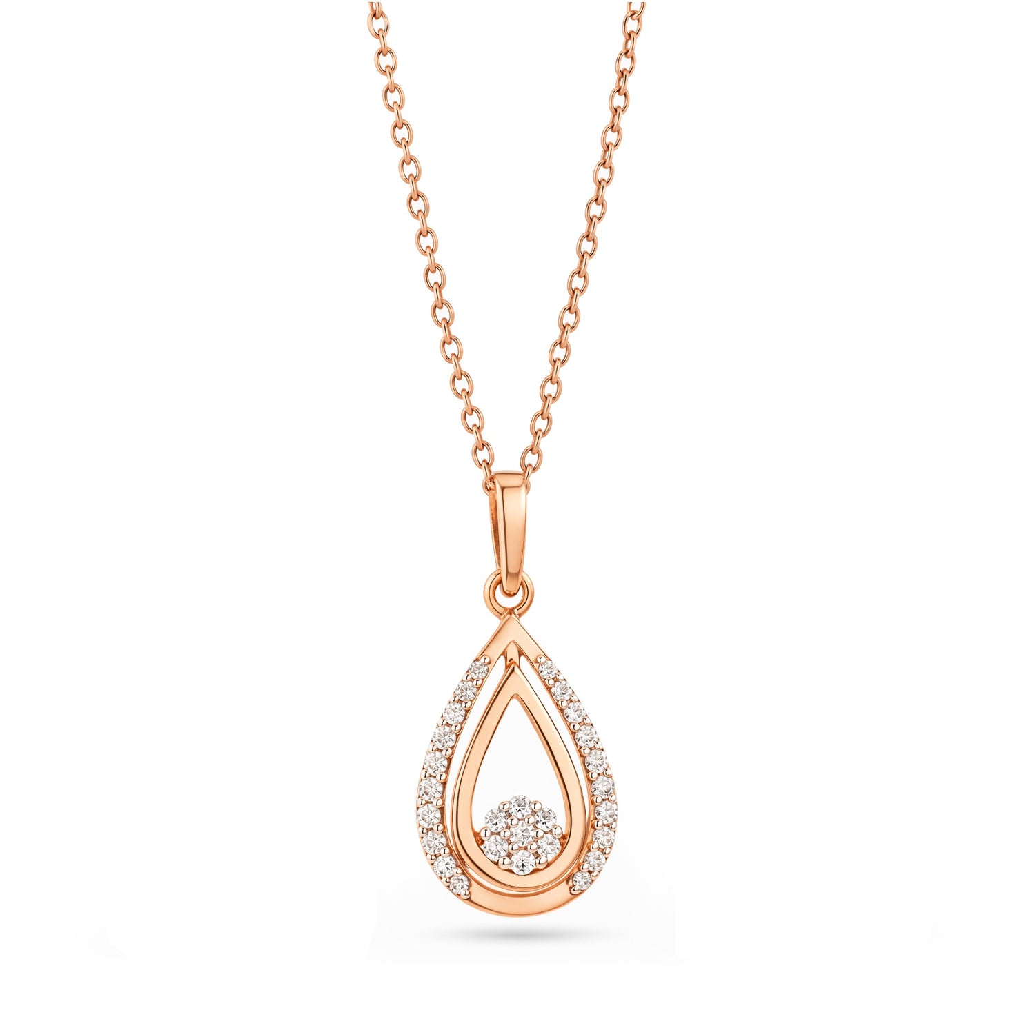 Ethereal Floating Teardrop Pendant With Refined Contemporary Grace