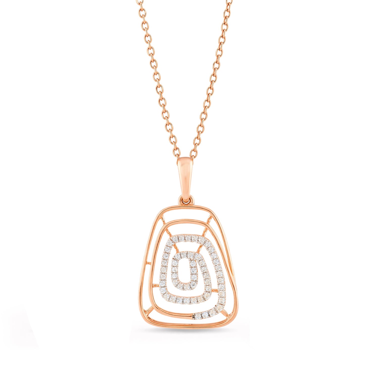 Architectural Layered Contour Pendant of Modern Elegance