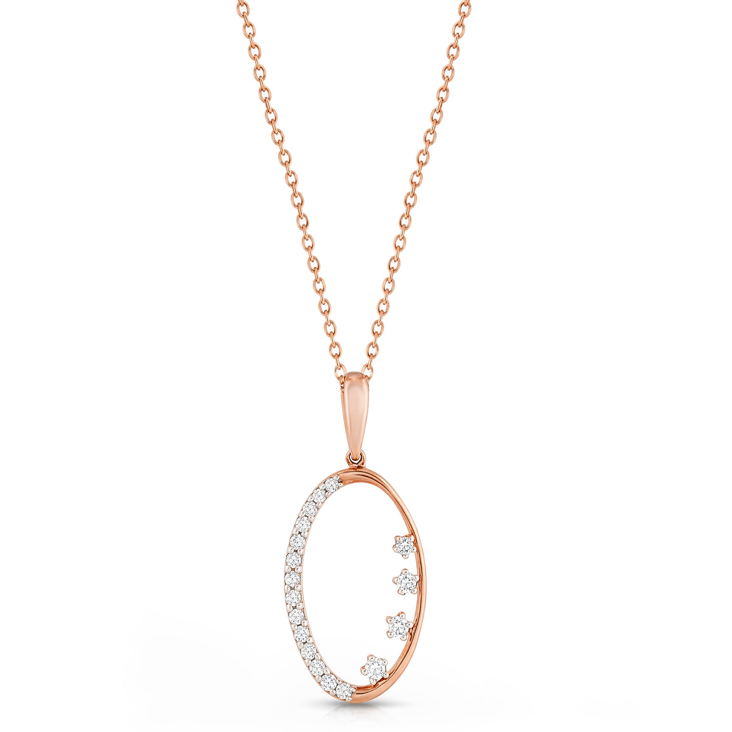 Elegant Celestial Radiance Oval Pendant For Sophisticated Modern Women