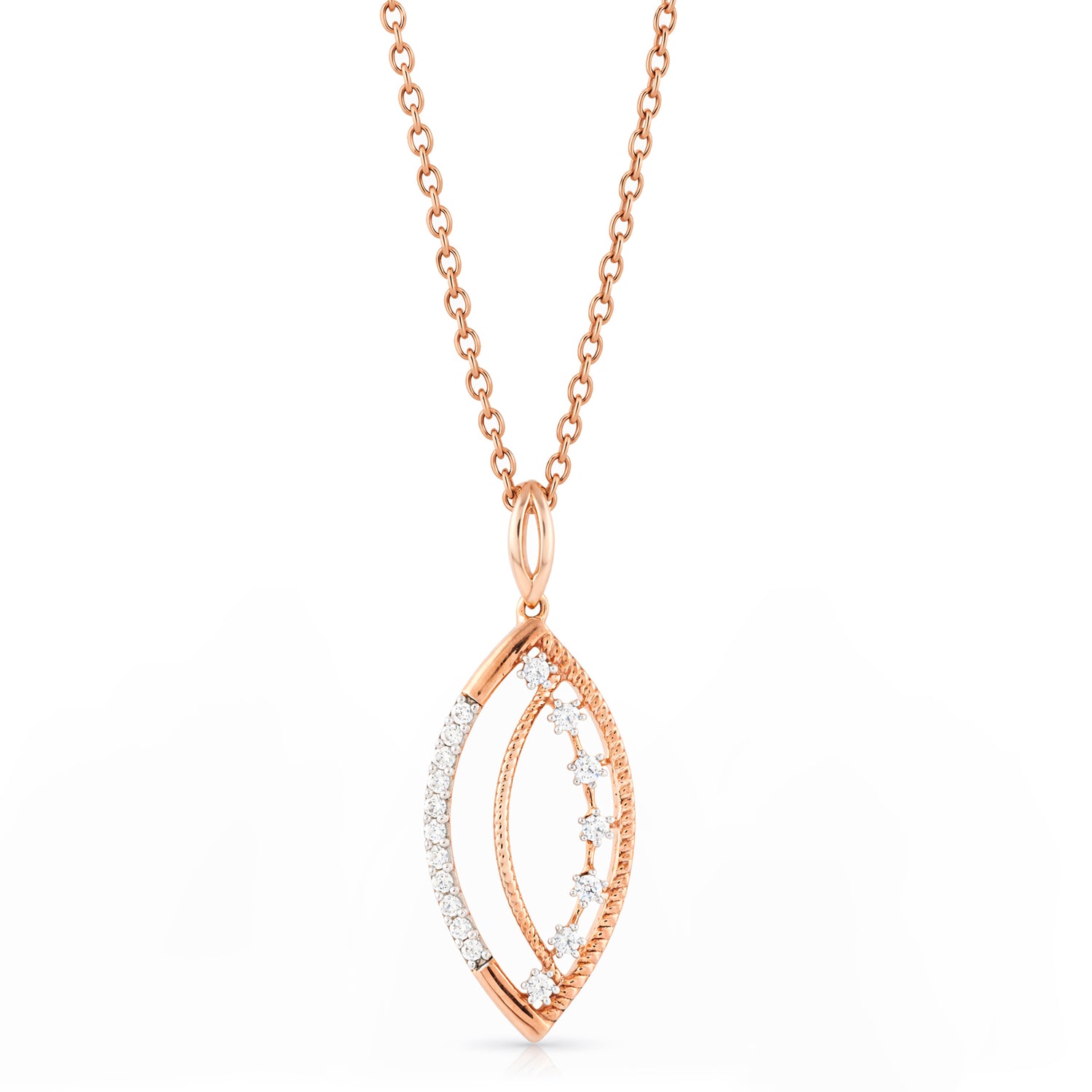 Elegant Marquees Floating Floral Motif Pendant For Graceful Occasion Wear