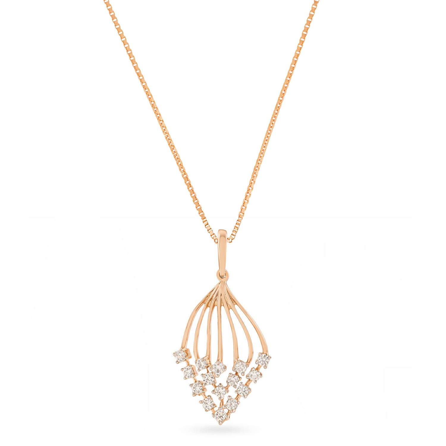 Graceful Falling Petals Pendant with Fluid Contemporary Charm