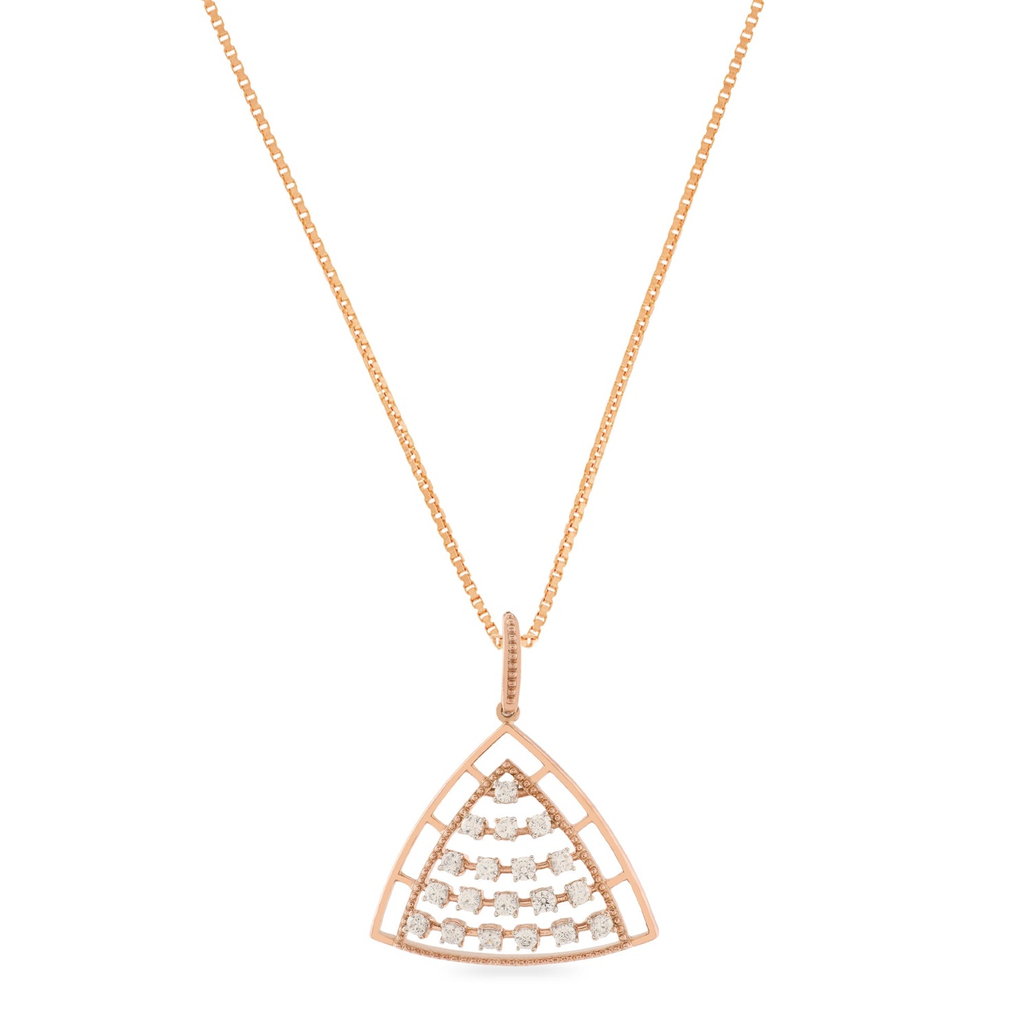 Radiant Tiered Geometry Pendant with Contemporary Sparkle Charm