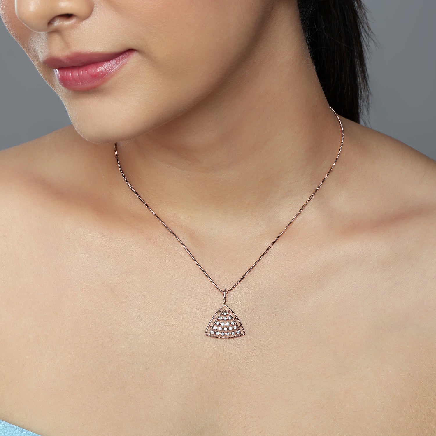 Radiant Tiered Geometry Pendant with Contemporary Sparkle Charm
