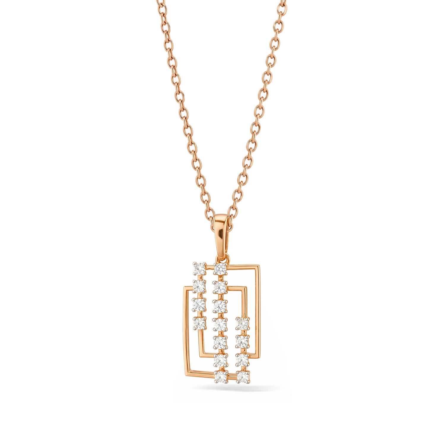 Geometric Grace Pendant with Modern Layered Silhouette