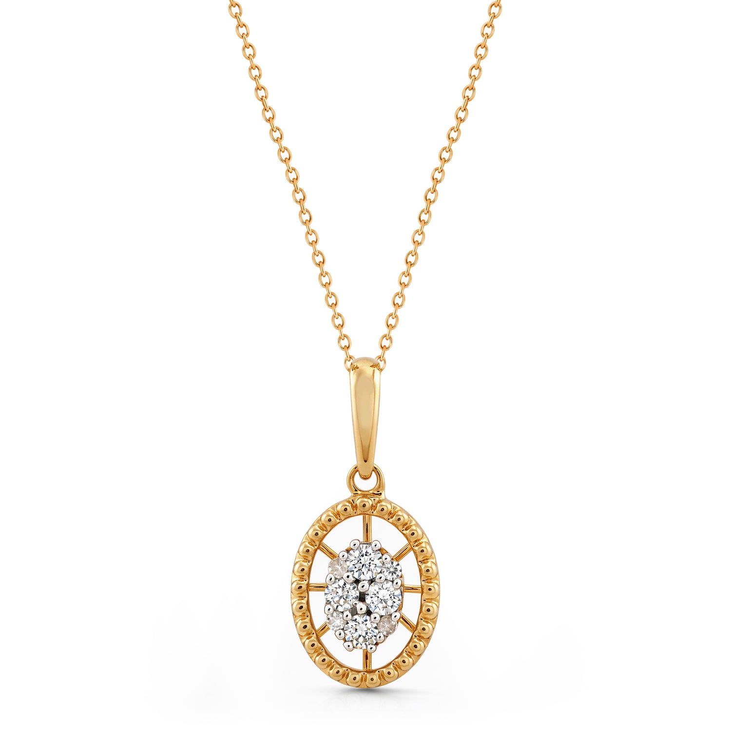 Elegant Oval Halo Medallion Pendant for Sophisticated Everyday Grace