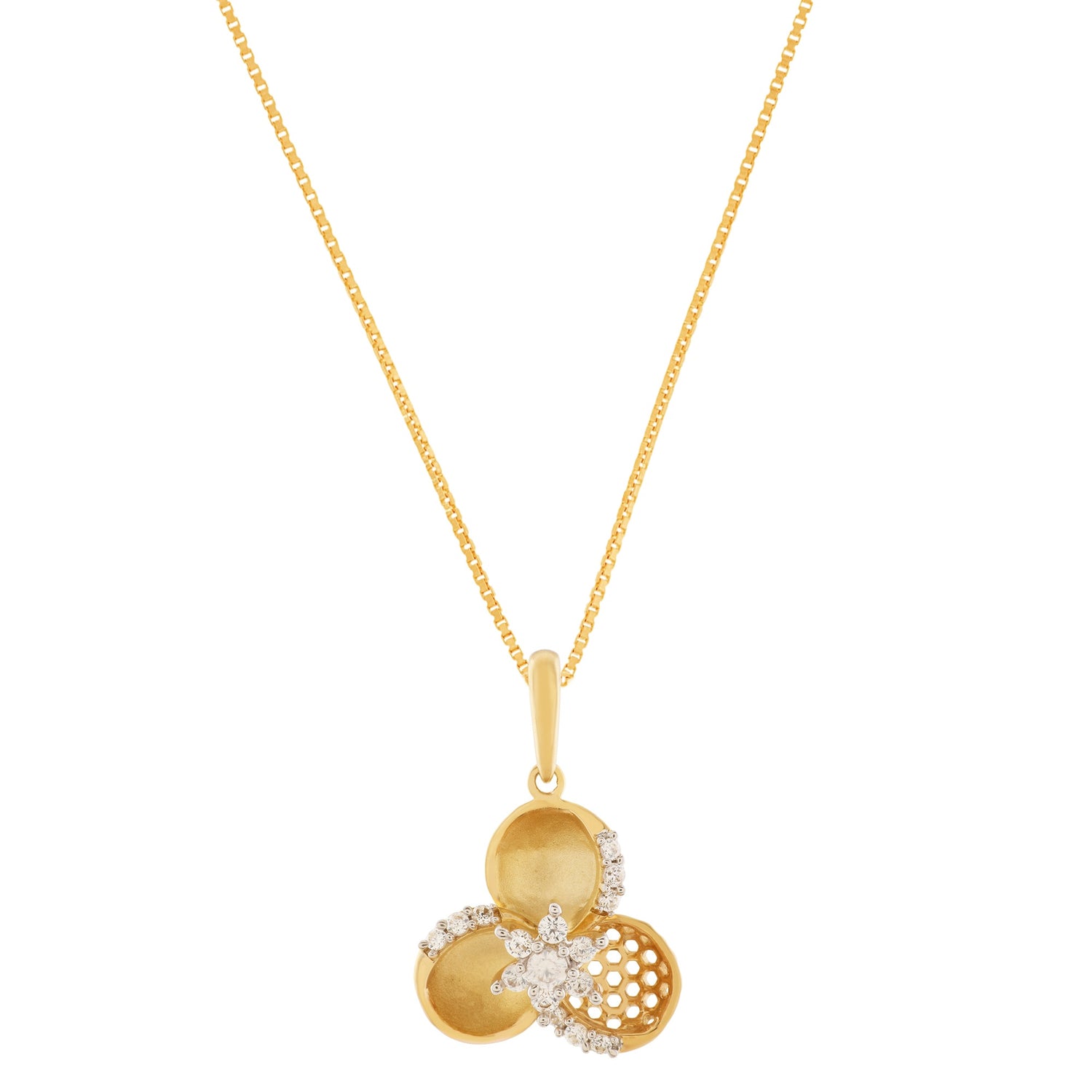 A Playful Trio Medallion Pendant with Contemporary Charm