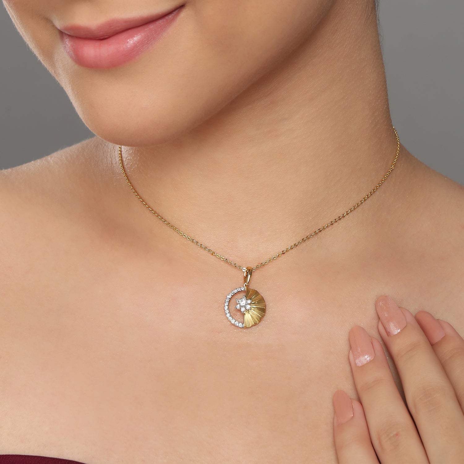 Celestial Crescent and Star Pendant of Timeless Grace