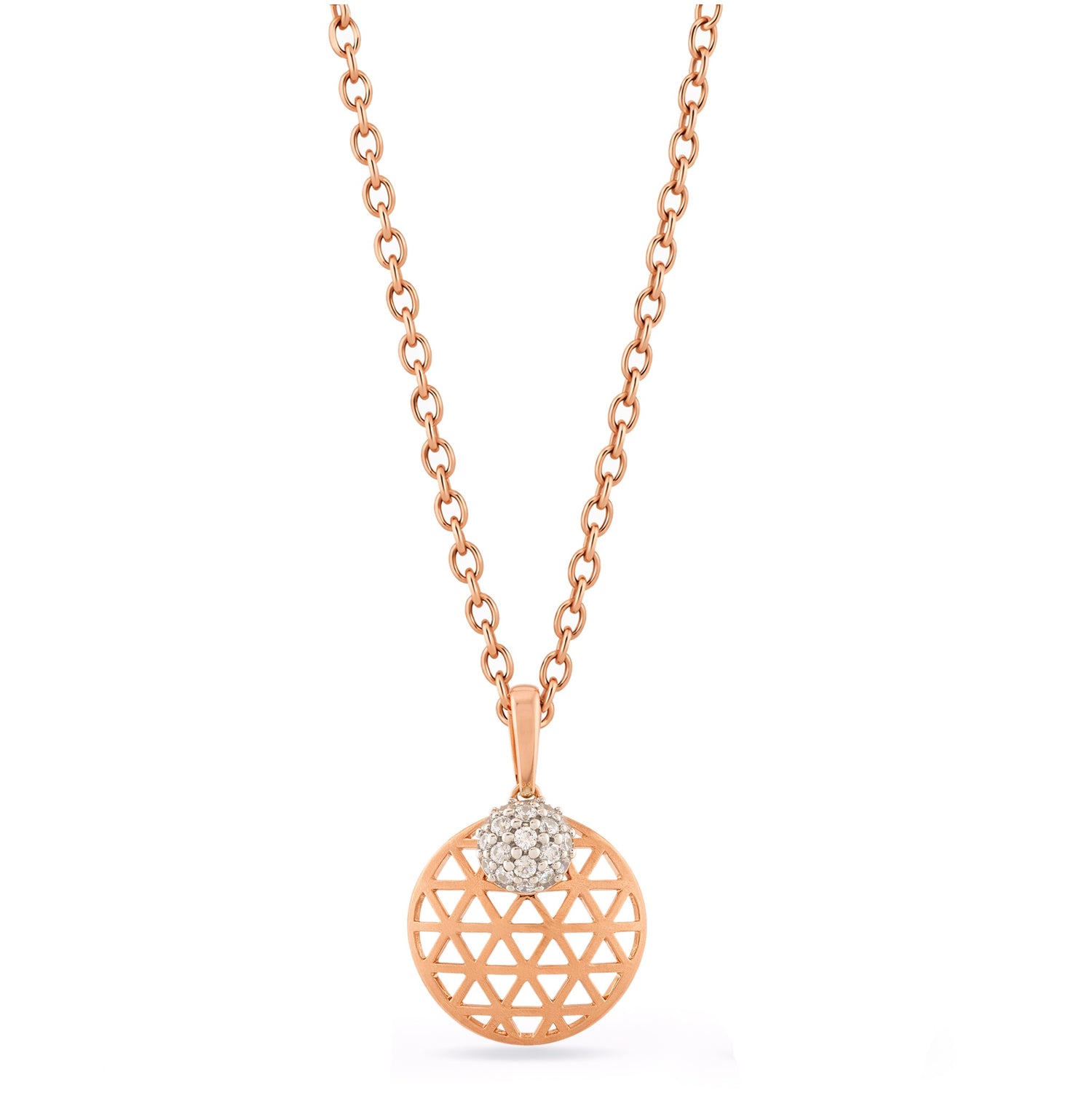 Sacred Geometry Circle Pendant with Harmonious Brilliance