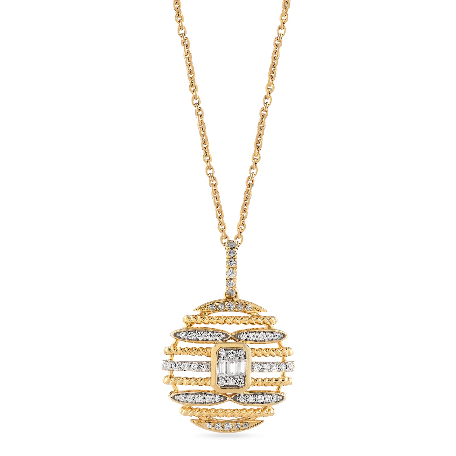 Sculpted Harmony Pendant with Architectural Elegance