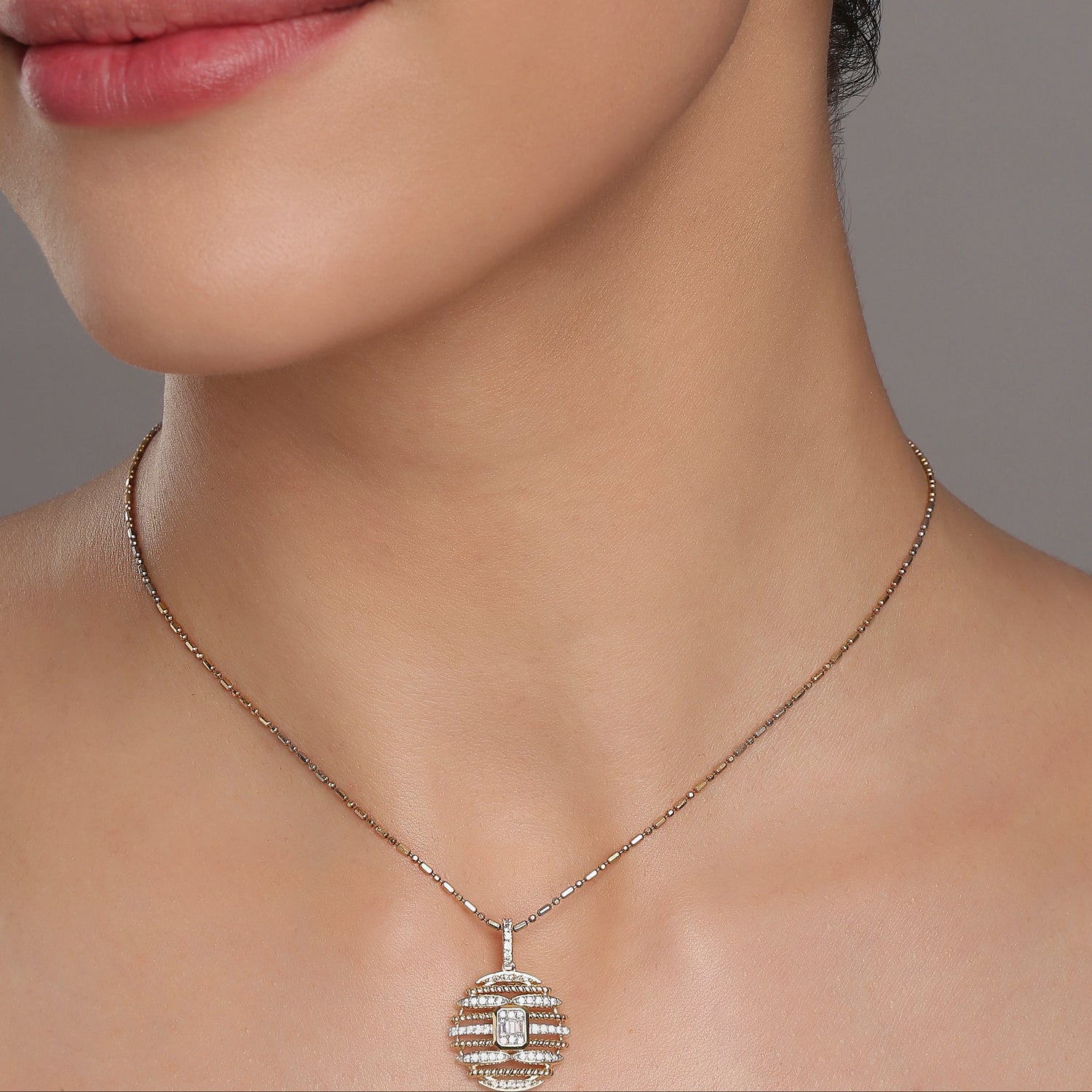 Sculpted Harmony Pendant with Architectural Elegance
