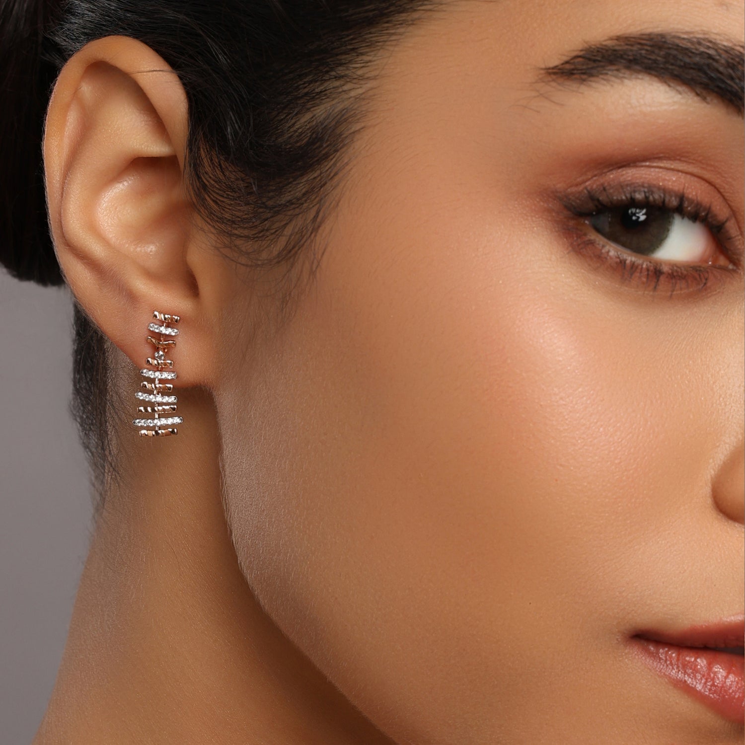 Modern Geometric Ladder Drop Earrings