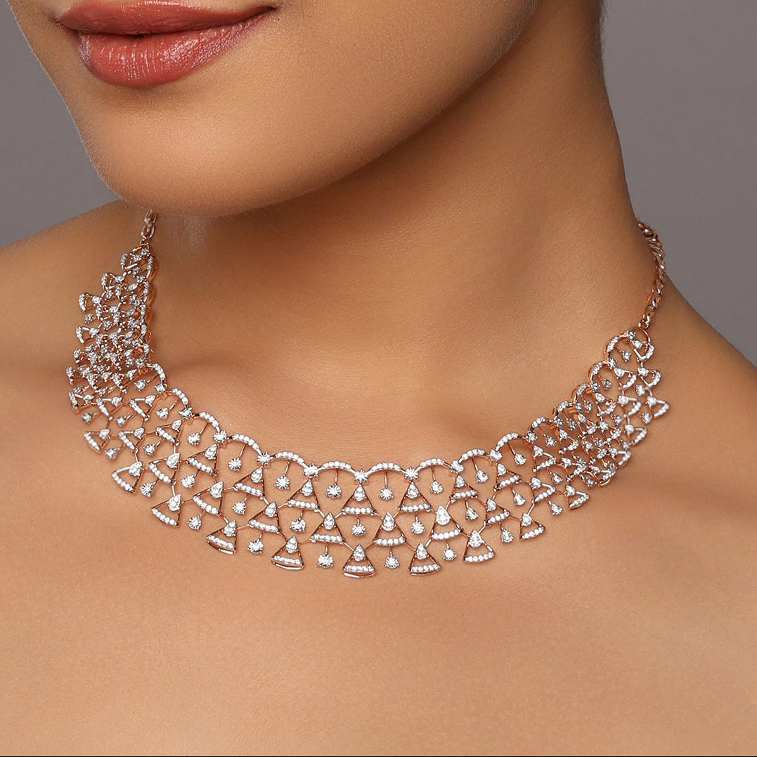 Contemporary Circular Motif Necklace with Layered Detailing