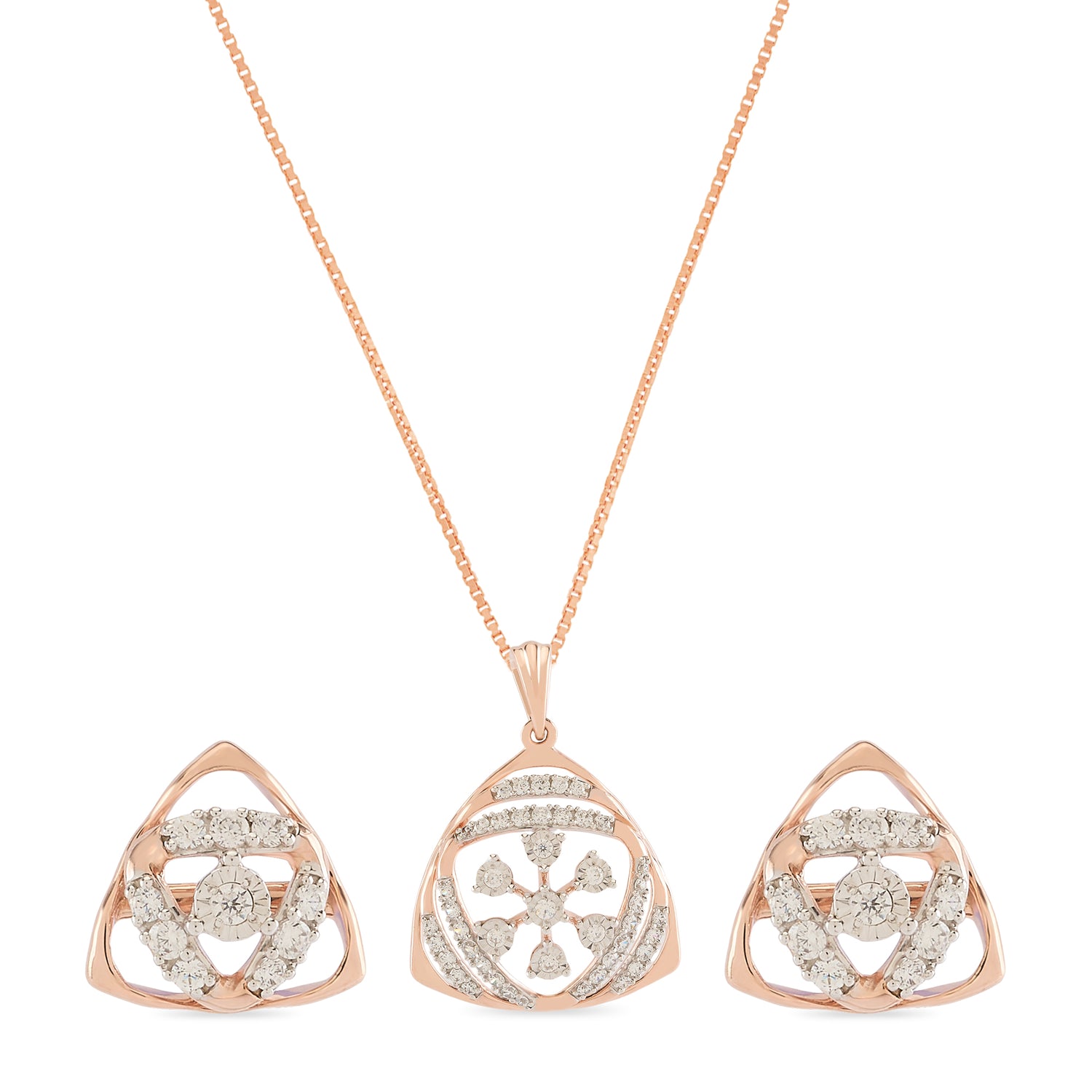 Celestial Garden Triad Pendant and Earring Harmony Set