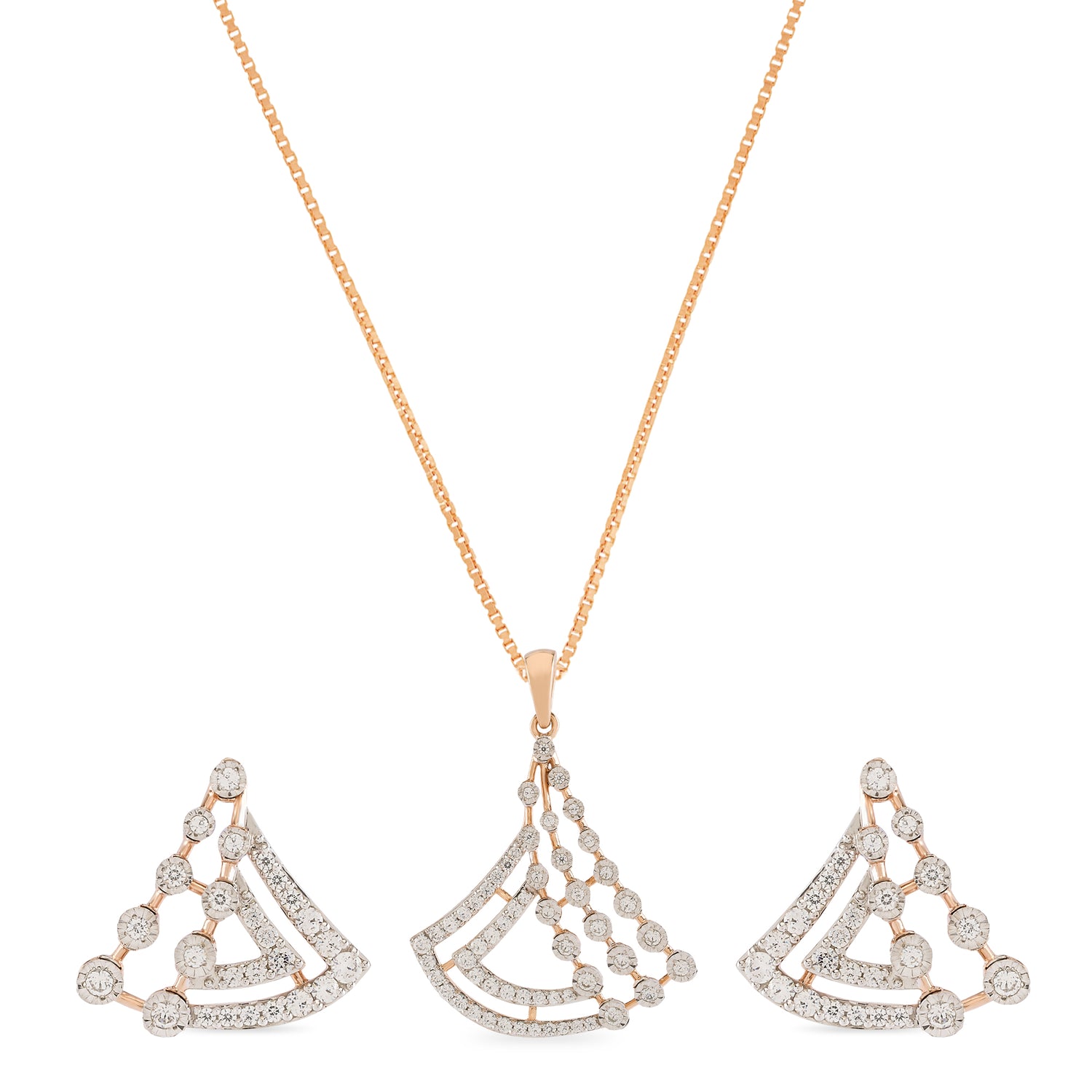 Graceful Cluster Pendant and Earring Set for Refined Celebrations