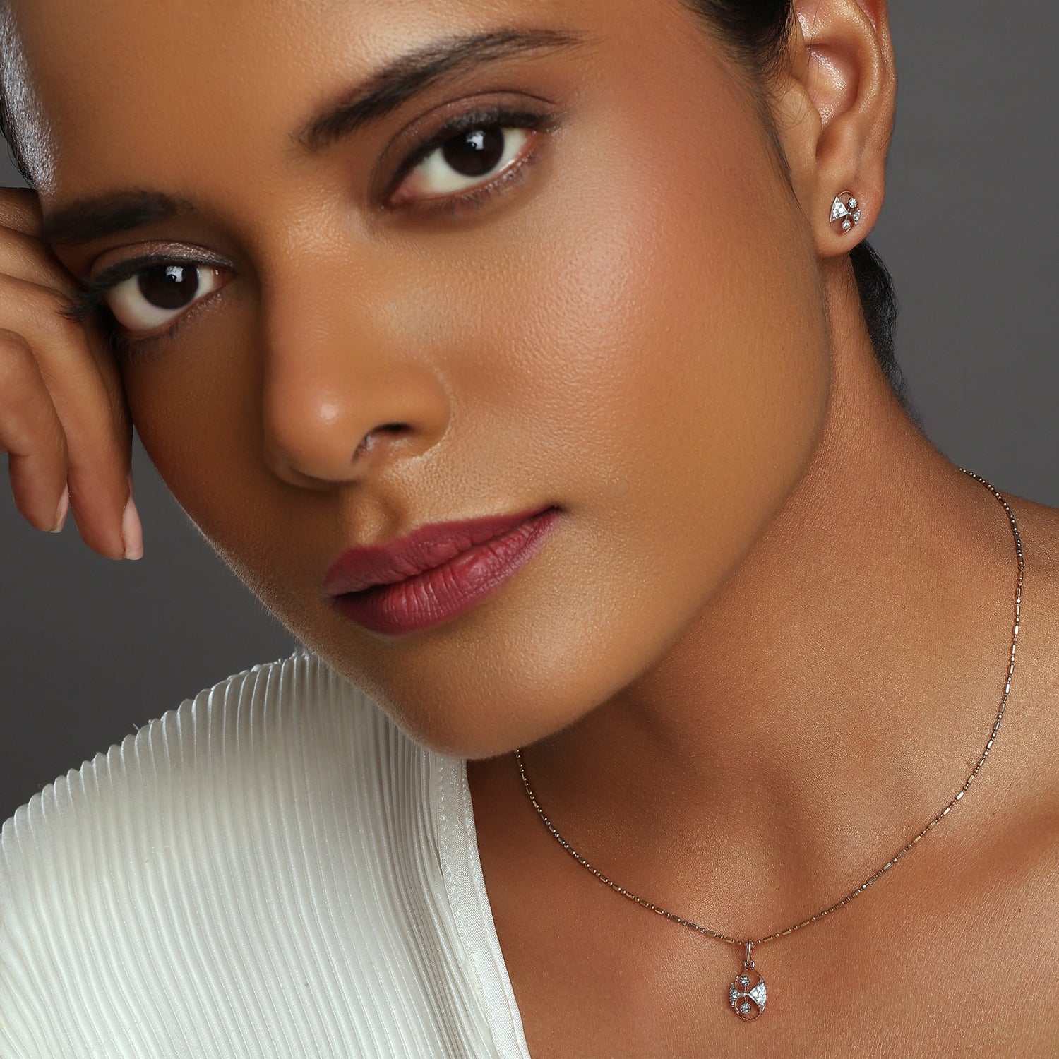 Infinity Glow Pendant and Earring Set of Eternal Harmony